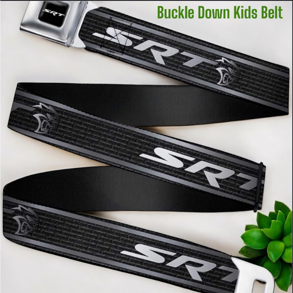 Buckle Down Kids Dodger SRT HellCat Logo Belt  NWT